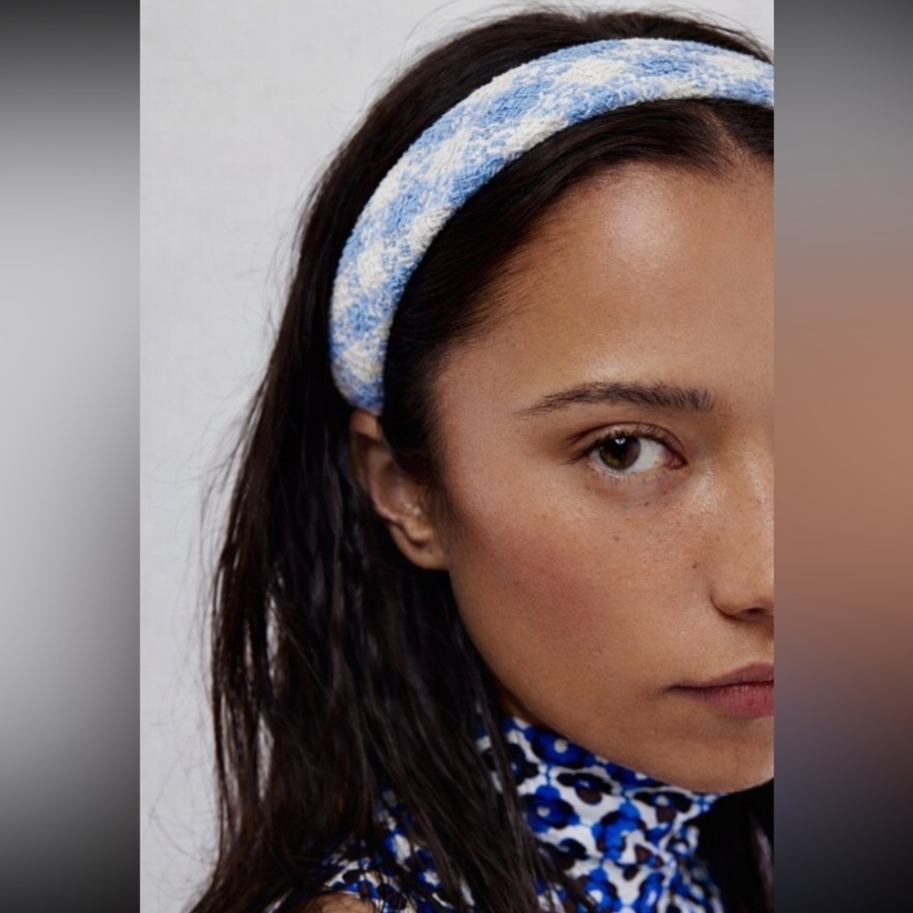 Free People Headband Textured Houndstooth Cloud Nine Headband New